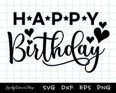 happy birthday svg dxf eps png