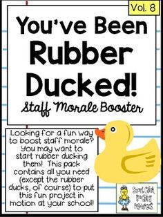 a poster with the words you've been rubber ducked, and an image of a