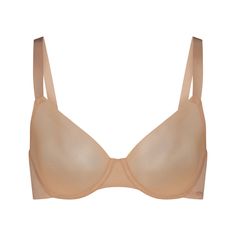 No Show Molded Unlined Demi Bra - Clay | SKIMS No Show Bra, 32a Bra, Coverage Bras, Bandeau Bra, Unlined Bra, Triangle Bralette, Black Bralette, Triangle Bra, Christmas 2022