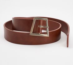 Complement your personal style with this striking geometric belt, adding a modern touch to your outfit. From Susan Graver.    Original item is A610554. This product may be a customer return, vendor sample, or on-air display and is not in its originally manufactured condition. It may not be new. In some instances, these items are repackaged by QVC. Modern Adjustable Brown Belt, Modern Belt Buckles With Removable Belt For Office, Trendy Brown Belt For Workwear, Modern Belts With Buckle Closure For Work, Modern Brown Belts For Office Wear, Modern Adjustable Belt Buckle For Workwear, Susan Graver, Faux Leather Belts, Your Outfit