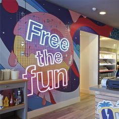 there is a sign that says free the fun