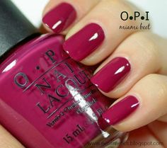 OPI - Miami Beet Nails Polish Colors, Toenails Summer, Best Winter Nails, Pedicure Toenails, Ideas Pedicure, Shellac Nail Colors, Nail Polish Colors Winter, Winter Nail Polish, Opi Nail Colors