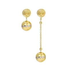 Dewy Drops, Convertible Earrings, Two Earrings, Sphere Design, Jewelry Cleaning Solution, Lovely Earrings, Gold Drop Earrings, Light Weight Earrings, Ring Size Guide