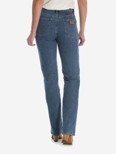 A COWBOY CUT® CLASSIC WITH ADDED STRETCH When it comes to finding a dependable jean, cowgirls all across the country know that Wrangler® jeans for women are as dependable as they come. Our women's Cowboy Cut® stretch jeans pay tribute to the original 14MWZ women's Western bootcut jeans you know but with a slightly lower rise that sits at the natural waistline as well as a hint of stretch to help you take on whatever the day brings. Our women's stretch jeans wouldn't be complete without all the a Western Style Relaxed Fit Straight Leg Jeans, Western Style Relaxed Fit Straight Leg Bottoms, Western Style Straight Leg Relaxed Fit Bottoms, Western Style Straight Leg Bottoms With Relaxed Fit, Womens Stretch Jeans, Wrangler Cowboy, Wrangler Cowboy Cut, Wrangler Jeans, Jeans For Women