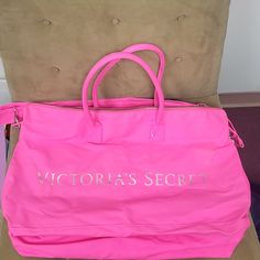 Never Used Large Duffle Bag Victoria's Secret Approximately 21 Inches Wide, 16 Inches Tall, And About 7 Inches Deep At The Bottom. Victoria's Secret Large Capacity Travel Bag, Victoria's Secret Large Travel Bag, Weekender Bag With Dust Bag For Travel, Victoria Secret Duffle Bag, Large Duffle Bag, Victoria's Secret Pink, Secret Pink, Travel Bags, Duffle Bag