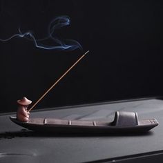 Porte encens pêcheur japonais - Décoration Insence Burner, Man Fishing, Relaxation Station, Tanah Liat, Incense Sticks Holder, Tassen Design, Zen Meditation, Fish Man