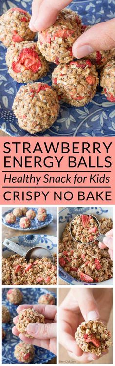 crispy energy balls strawberry, Crispy energy balls, strawberry granola bars, low sugar snack, healthy kids snack, crispy energy bites Strawberry Granola Bars, Healthy Kids Snack, Low Sugar Snack, Healthy Snack For Kids, Strawberry Granola, Low Sugar Snacks, Energy Balls Healthy, Snack For Kids, No Bake Snacks