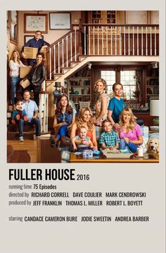 the full house movie poster is shown with many people and their dog in front of them