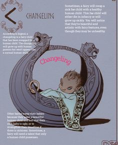 an advertisement for changeling, with a baby in the center and words above it