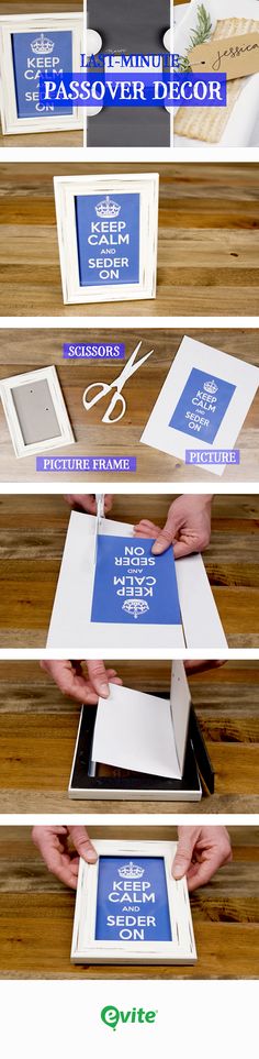 the instructions for how to make a diy photo frame