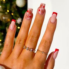 #christmasnailart #christmas #nailsofinstagram #naildesign Christmas Nails Short Square Acrylic, Christmas Nails Heart, Red Christmas Nails Design, Square Christmas Nail Designs, Square Christmas Nails Short, Square Nails Ideas Christmas, Christmas Nails Ideas Short, Nails For Christmas Short, Red Christmas Nails Designs