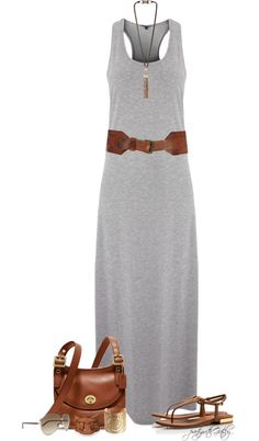 "Summer!" by partywithgatsby on Polyvore Long Summer Dress Outfits, Dress Stylish, Mode Boho, Grey Dress, Summer Dress Outfits, Boutique Fashion, Long Summer Dresses, Mode Inspo