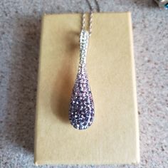 Very Pretty Ombre Necklace/Pendant Never Worn. Stamped 925 Sterling Silver. Ombre Necklace, Element Necklace, Womens Jewelry Necklace, Swarovski Crystals, 925 Sterling Silver, Jewelry Necklaces, Women Jewelry, Pendant Necklace, Sterling Silver