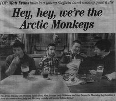 an article in the news about arctic monkeys