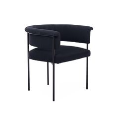 an image of a black chair with arms and legs in the shape of a circle