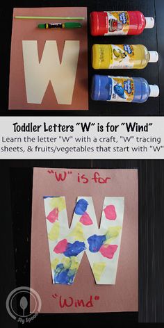 the letter w is for wind made out of construction paper and crafting glues