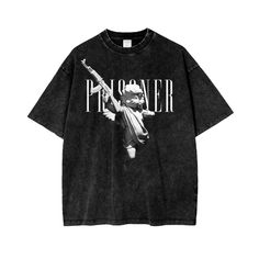 Elevate your street style with 'The Angel' Acid Wash Oversized T-Shirt in Black. Featuring Cupid with AK-47 graphic, it's edgy, trendy, and 100% cotton. Shop now! Angel Tshirt, Acid Wash, Oversized Tshirt, Shop Now, Cotton Fabric, Angel, Street Style, T Shirt, Black