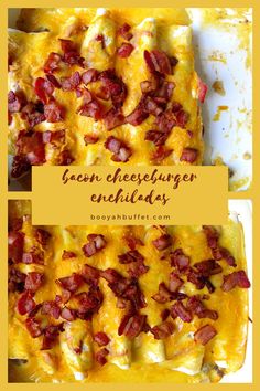 bacon cheeseburger enchiladas are an easy and delicious appetizer