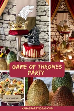 game of thrones party with food and decorations