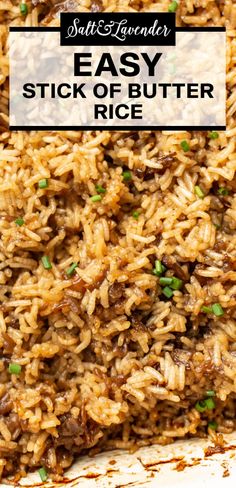 an easy and delicious rice dish made with ground beef