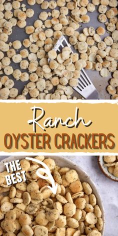 ranch oyster crackers in a bowl with the title above it