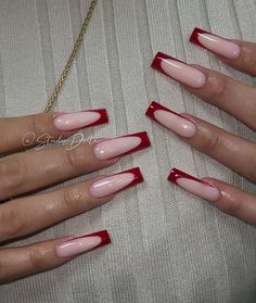 Nails With 3d Charms, Long French Nails, Elegant Dresses Evening, Nail Bling, Crop Top Jacket, Fall Winter Dresses, Nail Forms, Red Ombre