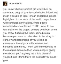 an email to someone about their book