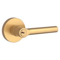 an image of a brass door handle on a white background