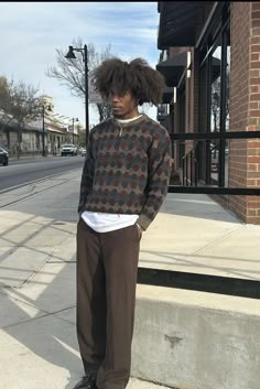 Country Club Male Outfits, Earthy Streetwear Men, New York Streetwear Aesthetic, Thrifted Fits Men, Jervaris Hendrix Aesthetic, Black Earthy Men, Urban Preppy Style, Earthy Fashion Men, Earthy Clothes Men