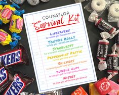 back - to - school survival kit with candy and sweets