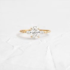 |14k Yellow Gold Handcrafted Engagement Ring, Melanie Casey, The Anchor, Marquise Cut Diamond, Ring Oval, Oval Cut Diamond, Marquise Cut, Customer Care, White Diamonds