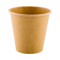 a brown paper cup on a white background