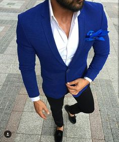 Blazer On Jeans, Blazer And Dress, Dress For Wedding Guest, Outfit Blazer, Dress For Wedding, Smart Casual Men, Mens Fashion Blog, Mens Fashion Inspiration