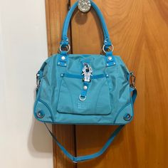 Excellent Condition! Barely Used. Comes With Authenticity Card. Clean Inside And Out! George Gina Lucy Bags, Large Crossbody Bags, Satchel Bag, Crossbody Strap, Satchel Bags, Satchel, Bag Lady, Blue Color, Size Medium