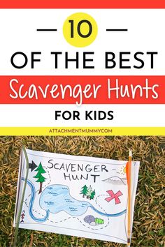 the best scavenger hunt for kids with text overlay that reads 10 of the best scavenger hunts for kids