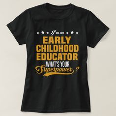 a black t - shirt with the words hospital education specialist what's your super power?