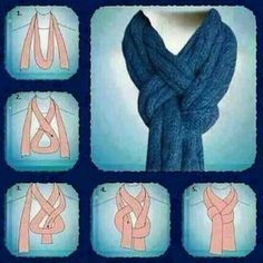 Figure 8 Tie A Scarf, Scarf Knots, Mode Tips, Diy Scarf, How To Wear Scarves, Scarf Tying, Hippie Chic, Scarf Styles, Diy Fashion