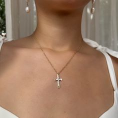 Saving Grace CZ Cross Necklace – TBJ White Cross Pendant Necklace With Clavicle Chain, White Cross Necklace With Clavicle Chain, Wedding Jewelry With Cross Pendant, Elegant Cross Necklace With Adjustable Chain, White Cross Necklace With Adjustable Chain, White Cross Necklace For Wedding With Cross Pendant, White Cross Pendant Necklace For Wedding, Clavicle Chain Cross Necklace, Wedding Clavicle Chain Necklace With Cross Shape