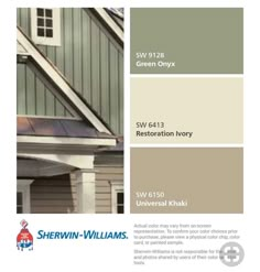 the color scheme for sherylin williams's green gray exterior paint