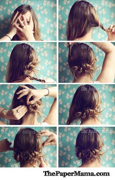 Easy! Twisted Hair, Easy Bun Hairstyles, Mom Hairstyles, Hair Tutorials Easy, Hair Envy, Van Cleef Arpels