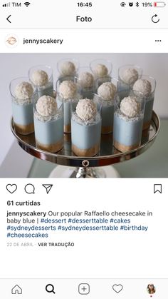 an image of desserts on a tray with twitter post about it and the recipe