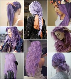 If this isn't the prettiest hair ever, I don't know what is but I love the purple so much Lavender Hair, 2015 Hairstyles, Grunge Hair, Hair Color Trends