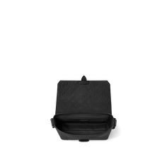 LOUIS VUITTON® - S-cape Messenger - Black Louis Vuitton Sac, Lock Design, Louis Vuitton Official, Men's Collection, Cowhide Leather, Leather Trims, Leather Men, Inside Pocket, Black Men