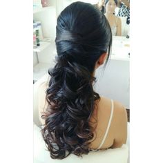 Reception Hairstyle For Mom, Hair Styles For House Warming Ceremony, Sangeeth Hairstyle Women, Ponitalli Hairstyle For Wedding, Ponytail Hairstyles For Saree, Hairstyles For Saree Indian Simple, Marriage Hairstyle