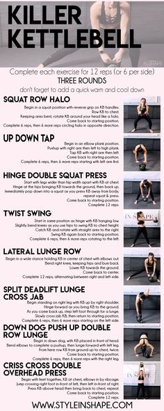 a poster with instructions on how to do the kettlebell squat exercise for beginners