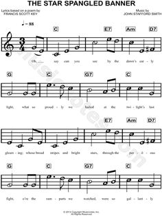 the star spangled banner sheet music for violin and piano with notes, tabula