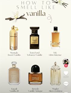 Vanilla Perfumes, Perfume Hacks, Vanilla Perfume