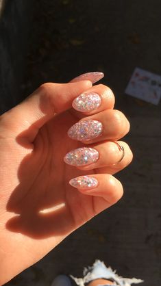 Uñas encapsuladas Nails Glitter, Nails Inspo, Glitter Nails, Nail Inspo, Diamond Earrings