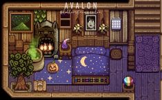 an image of a living room in the style of old school video game pixel art