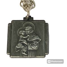 Vintage St. Saint Anthony of Padua Pendant Necklace Silver Plated Christian 19" St Anthony Of Padua, Anthony Of Padua, Saint Anthony Of Padua, Pendant Necklace Vintage, St Anthony, Saint Anthony